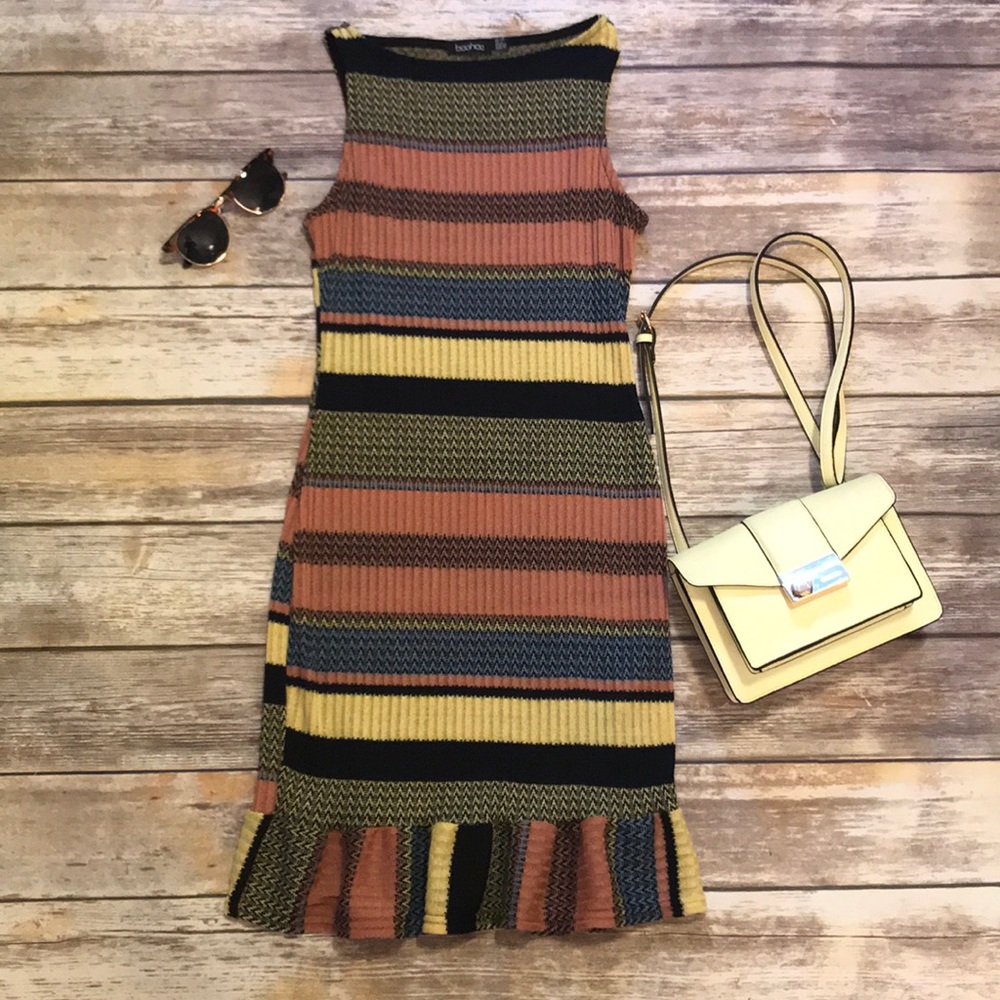 Striped fitted dress